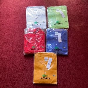 NWT 5 Pack Lacoste Polo Size M/5